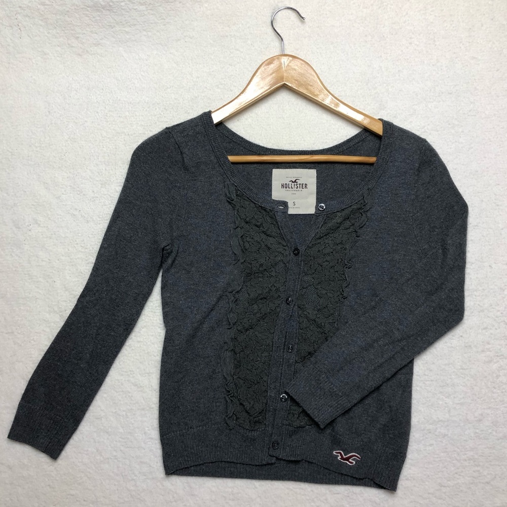 Hollister Size S - Gray Lacey Cardigan